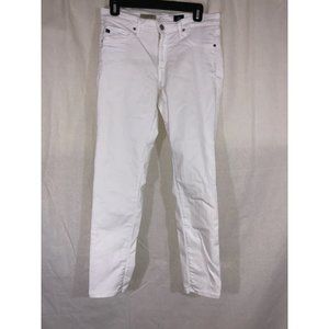AG Adriano Goldschmied Size 31R White Legging Jean